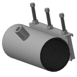 Хомут врезной ОД=159-170 L=300 ДУ=150 нар. резьба ДУ15