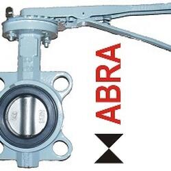 Затвор поворотный межфланцевый маслобензостойкий ABRA-BUV-VF863D300H Ду300 Ру16 с рукояткой