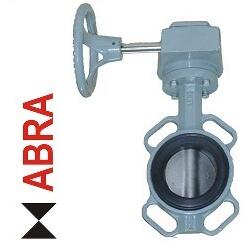 Затвор поворотный межфланцевый маслобензостойкий ABRA-BUV-VF863D300G Ду300 Ру16 с редуктором