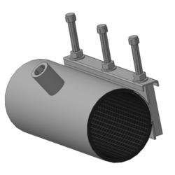 Хомут врезной ОД=145-155 L=300 вн. резьба ДУ15